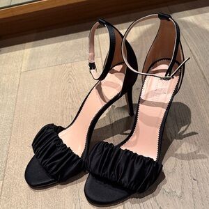 J. Crew Black Ruffled Heels (box & dust bag included!)
